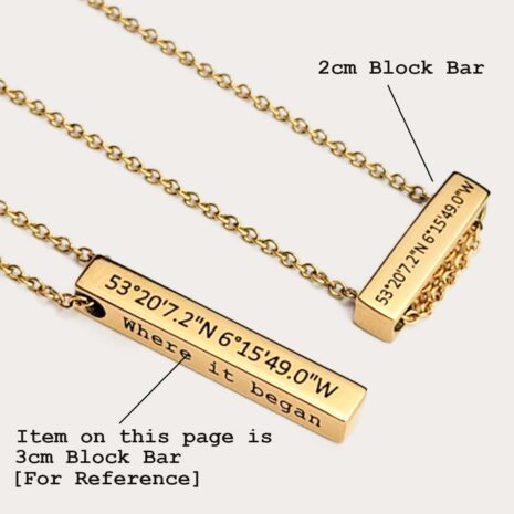 3cm Block Bar Necklace